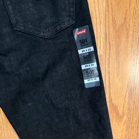 Levi’s Men’s 501 Original Black Jeans w/Button Fly - Picture 4 of 8